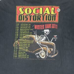 Social Distortion Winter Tour 2011 Concert Tee T Shirt 2XL